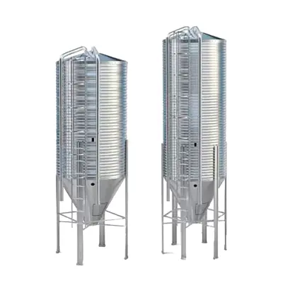 Оцинкованные бункеры для хранения кормов