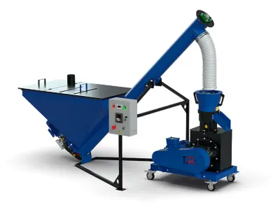 Міні-лінія гранулювання корму та пелет з гранулятором Grand-200 та шнековим конвеєром ШТЗ-200