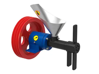 Робоча частина екструдера ЕГК-30 з шківами