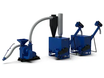 Fabrica de furaje "Optima-1000 MAX" cu mixer de furaje "Vikhor-1000" și tocător CHOPPER