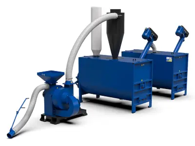 Fabrica de furaje "Optima-2000 MAX" cu mixer de furaje "Vikhor-2000" și tocător CHOPPER