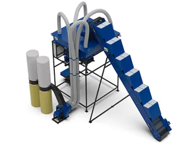 Охолоджувач гранул БО-600 з транспортером