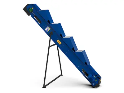 Scraper belt conveyor TL-500 with pellet cooling system