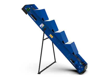Scraper belt conveyor TL-1000 with pellet cooling system