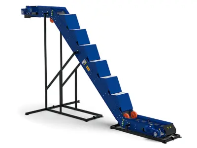 Z-Type scraper belt conveyor with pellet cooling system